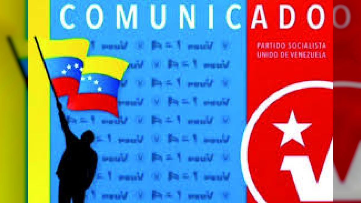 El PSUV alerta al mundo de los planes conspirativos por parte de sectores afines a un movimiento fascista denominado Vente Venezuela