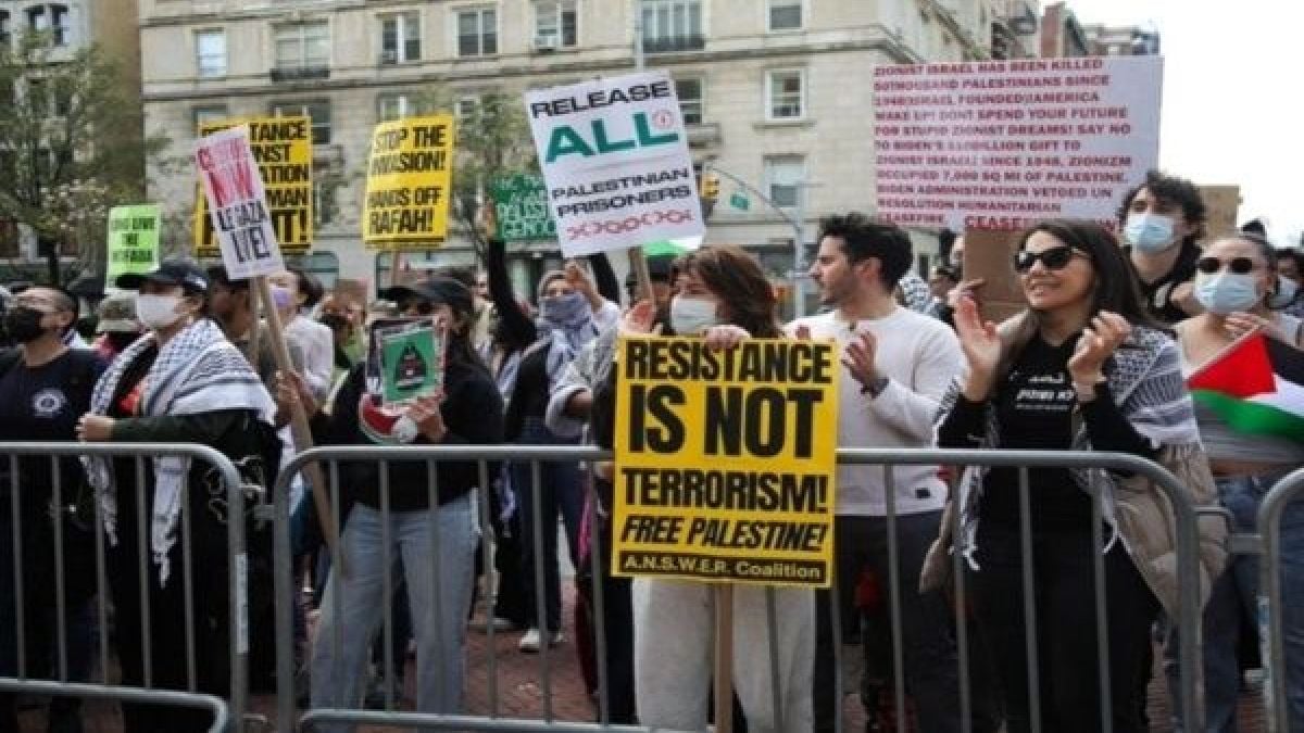 La semana pasada, más de 100 personas fueron detenidas durante las protestas contra la barbarie israelí y el apoyo de la Casa Blanca