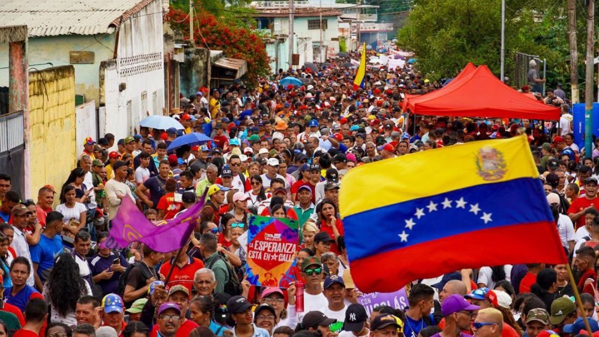 Movilización en respaldo al presidente Nicolás Maduro desde Trujillo