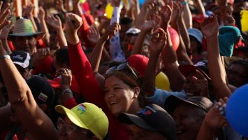 Marcha en respaldo al presidente Nicolás Maduro en el estado Nueva Esparta