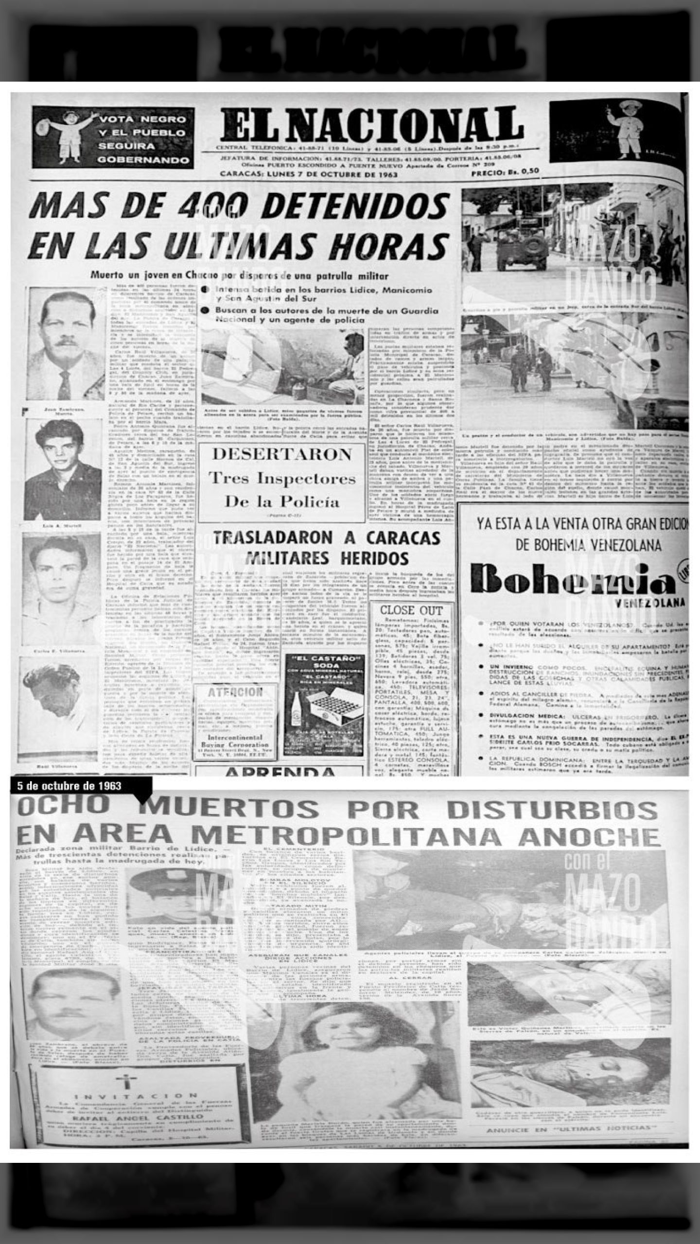 LA MASACRE DE LA PRIMERA SEMANA DE OCTUBRE DE 1963