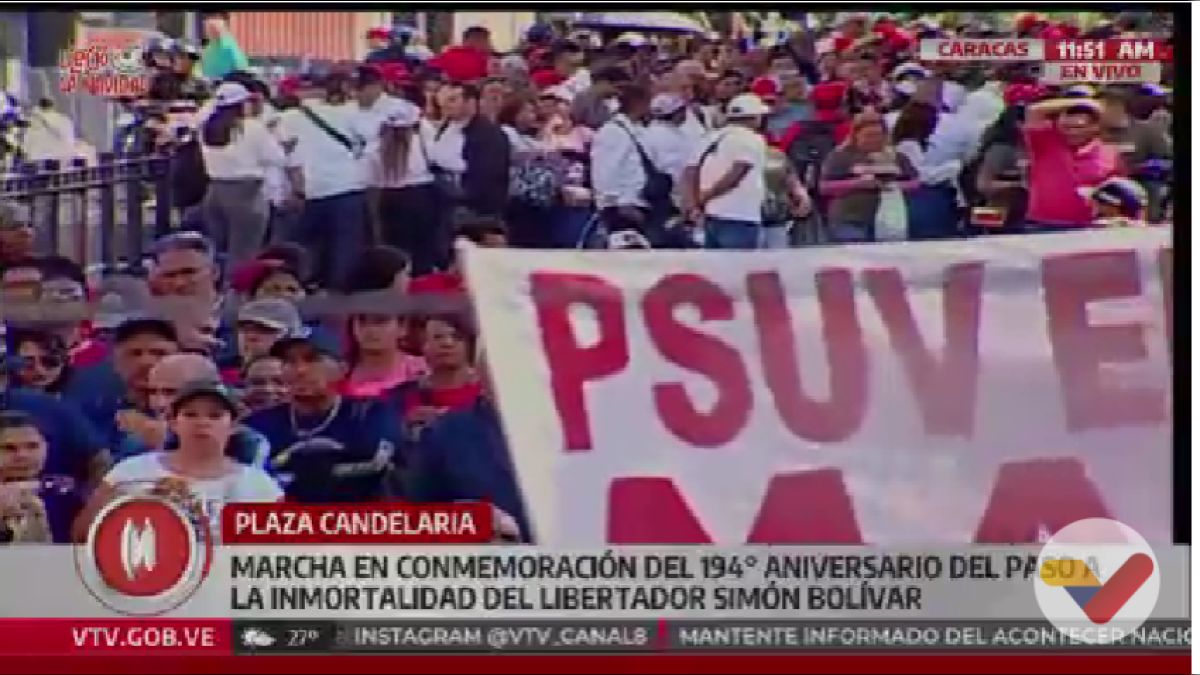 Pueblo venezolano marcha en apoyo de la juramentación de los Cuerpos ...
