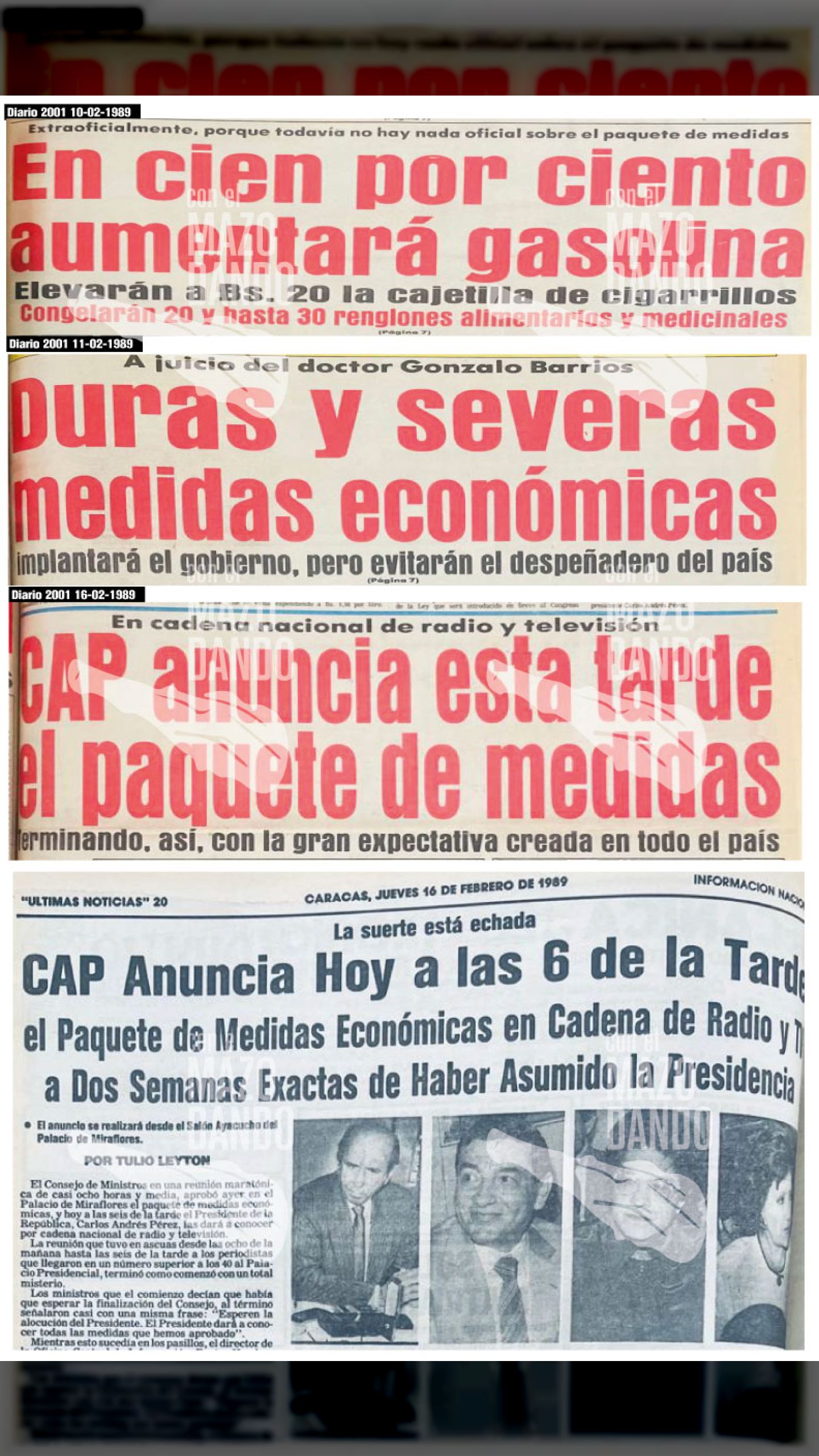 EL PAQUETAZO NEOLIBERAL DE CAP: MÁS DE 3.000 MUERTOS