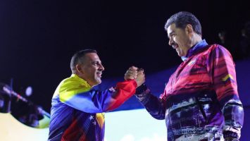 Nicolás Maduro, presidente del PSUV durante su visita a La Guaira