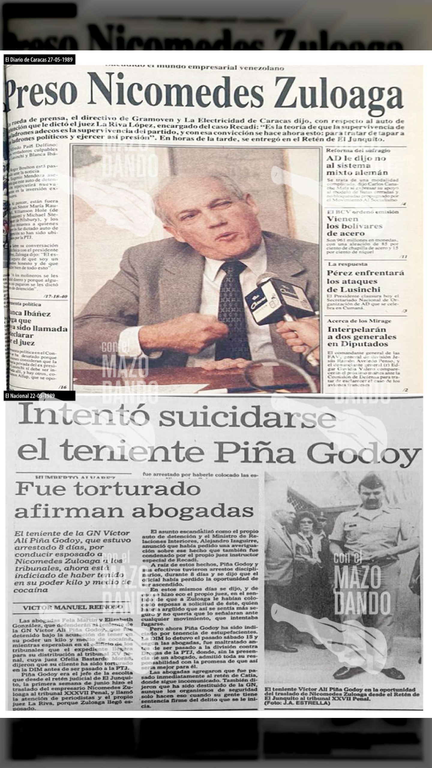 LA DETENCIÓN DE NICOMEDES ZULOAGA Y SU VENGANZA CONTRA EL TTE. PIÑA
