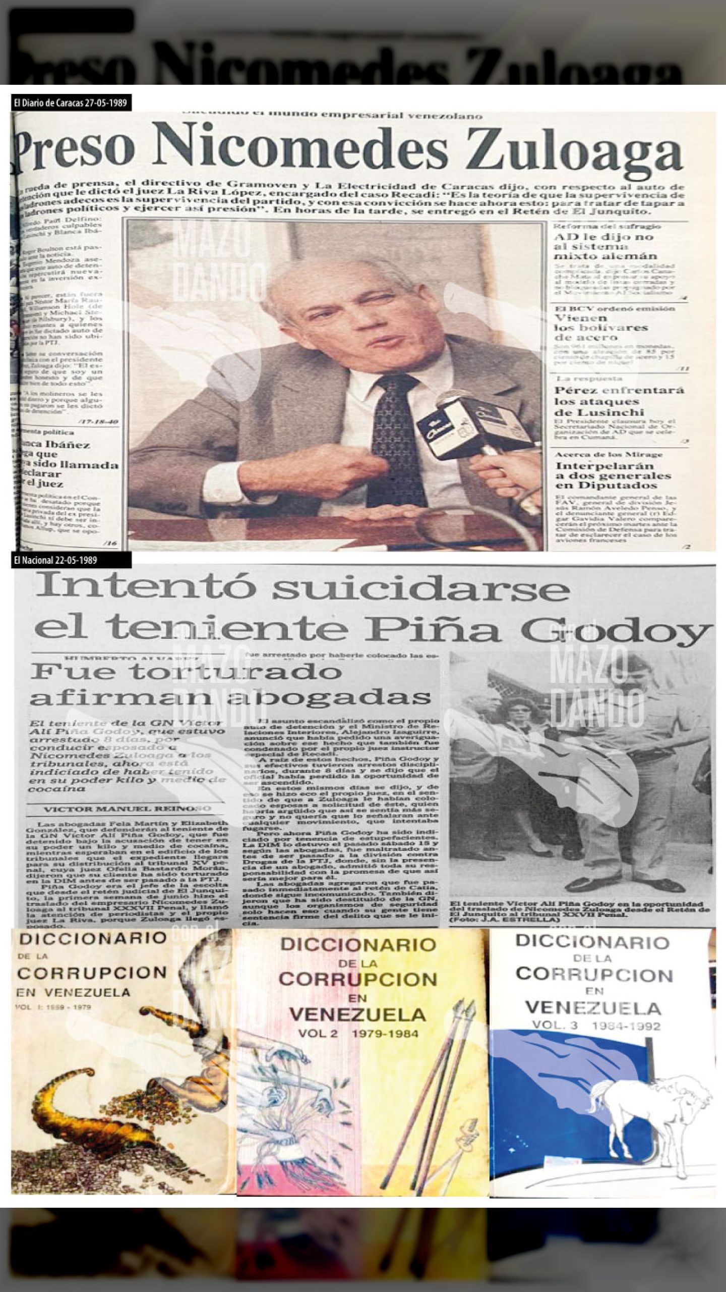 EL AUTO DE DETENCIÓN CONTRA NICOMEDES ZULOAGA Y SU VENGANZA CONTRA EL TTE. PIÑA