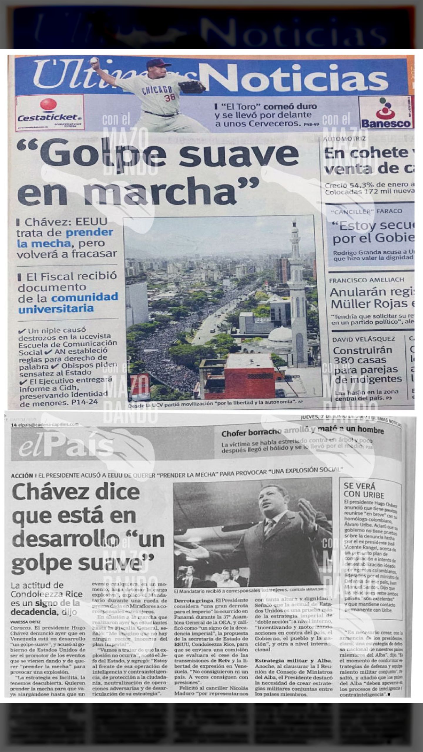 “GOLPE SUAVE EN MARCHA” Denunció el Comandante Chávez