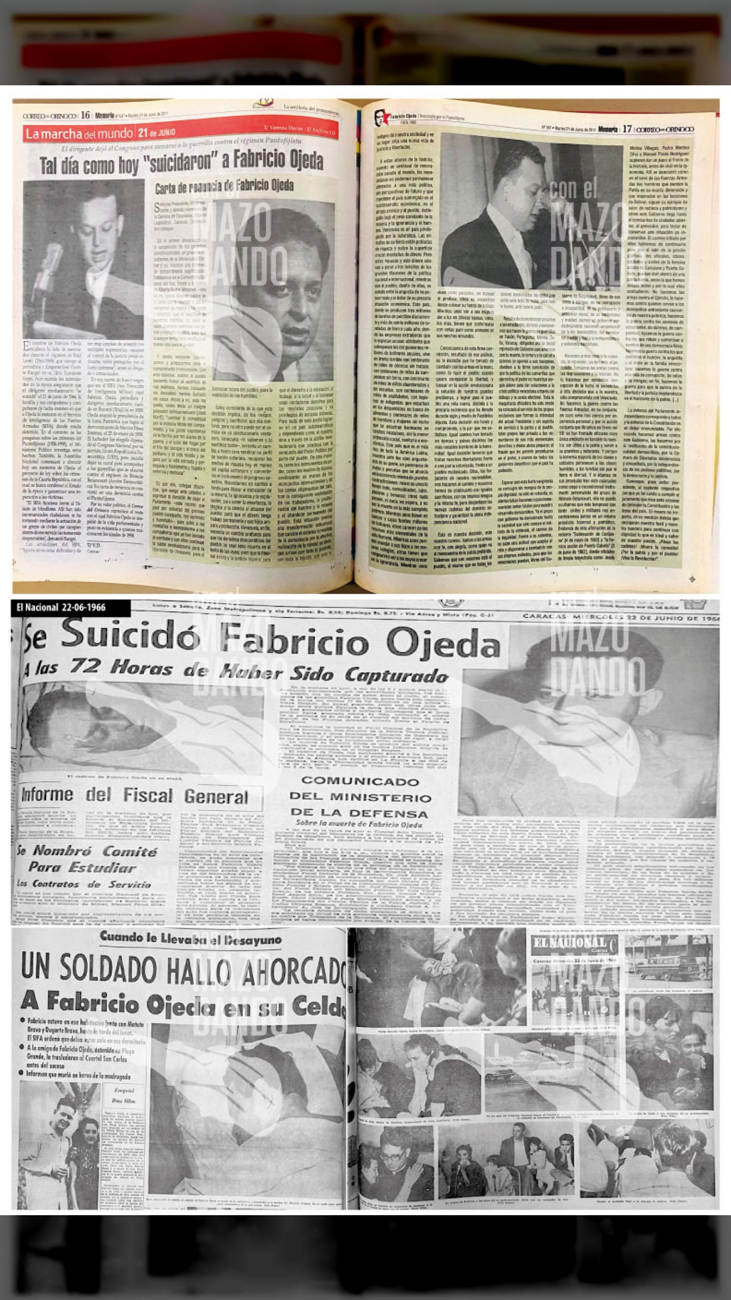 LA MUERTE DE FABRICIO OJEDA ACUSA AL GOBIERNO DE LEONI