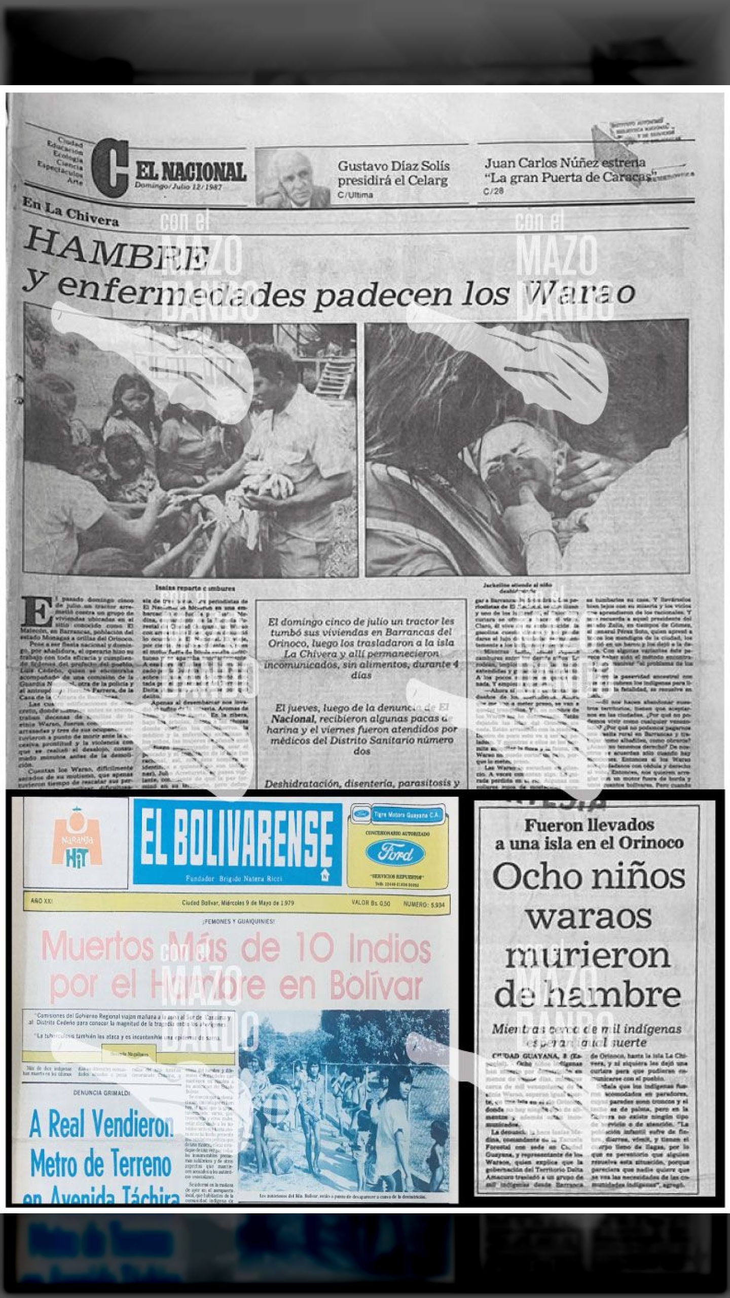 OCHO NIÑOS WARAO MURIERON DE HAMBRE EN ISLA DEL ORINOCO