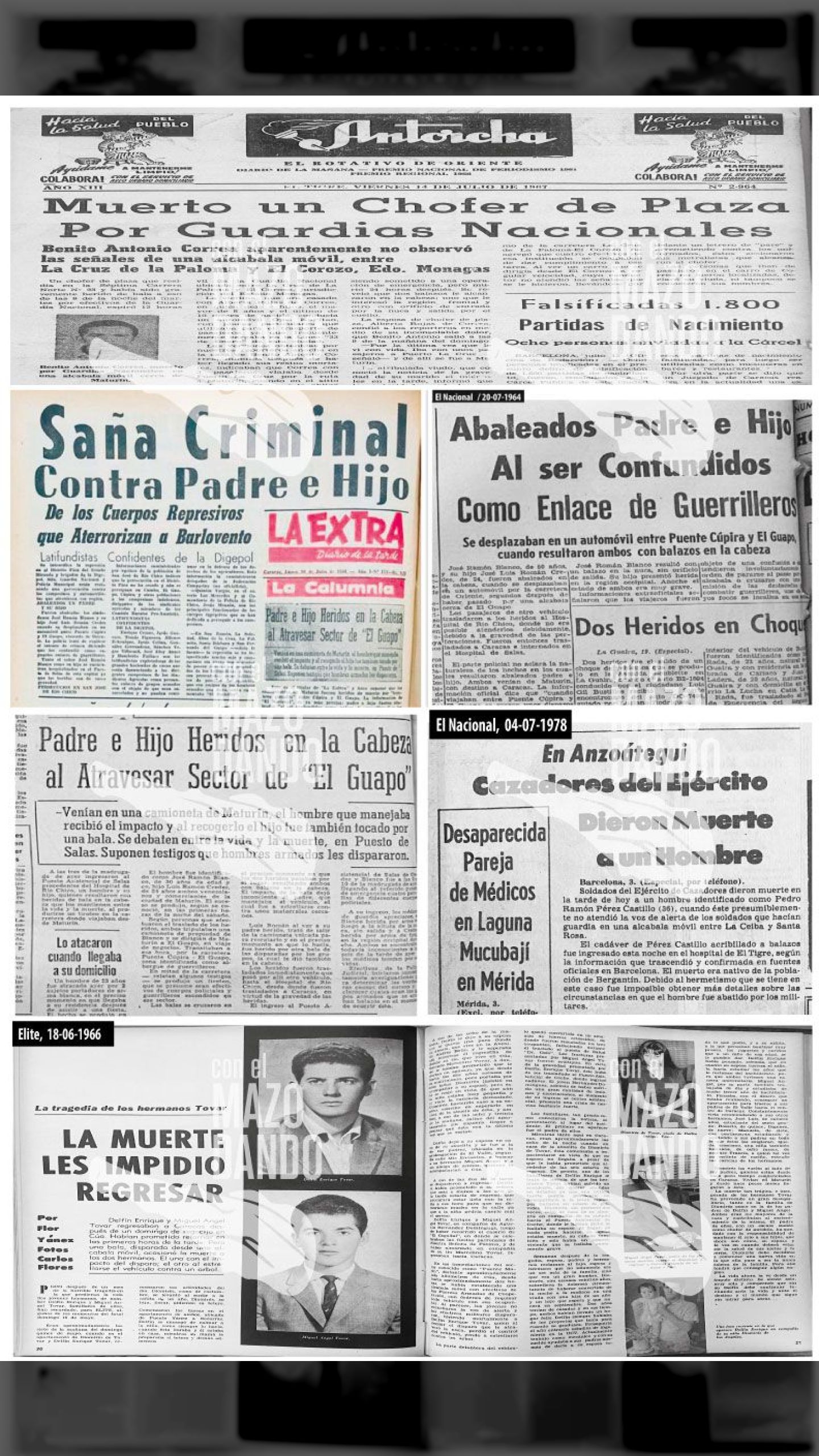 LA LEY DE FUGA EN TIEMPOS DE LEONI - Saña Criminal Contra Conductores en Alcabalas Móviles