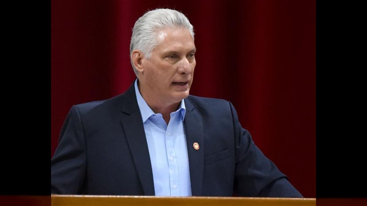 El presidente de la República de Cuba Miguel Díaz-Canel