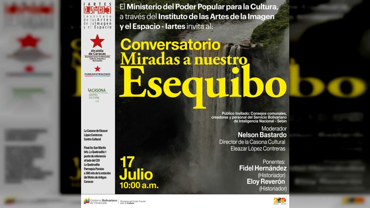 La actividad será moderada por Nelson Bastardo, director de la Casona Cultura Eleazar López Contreras