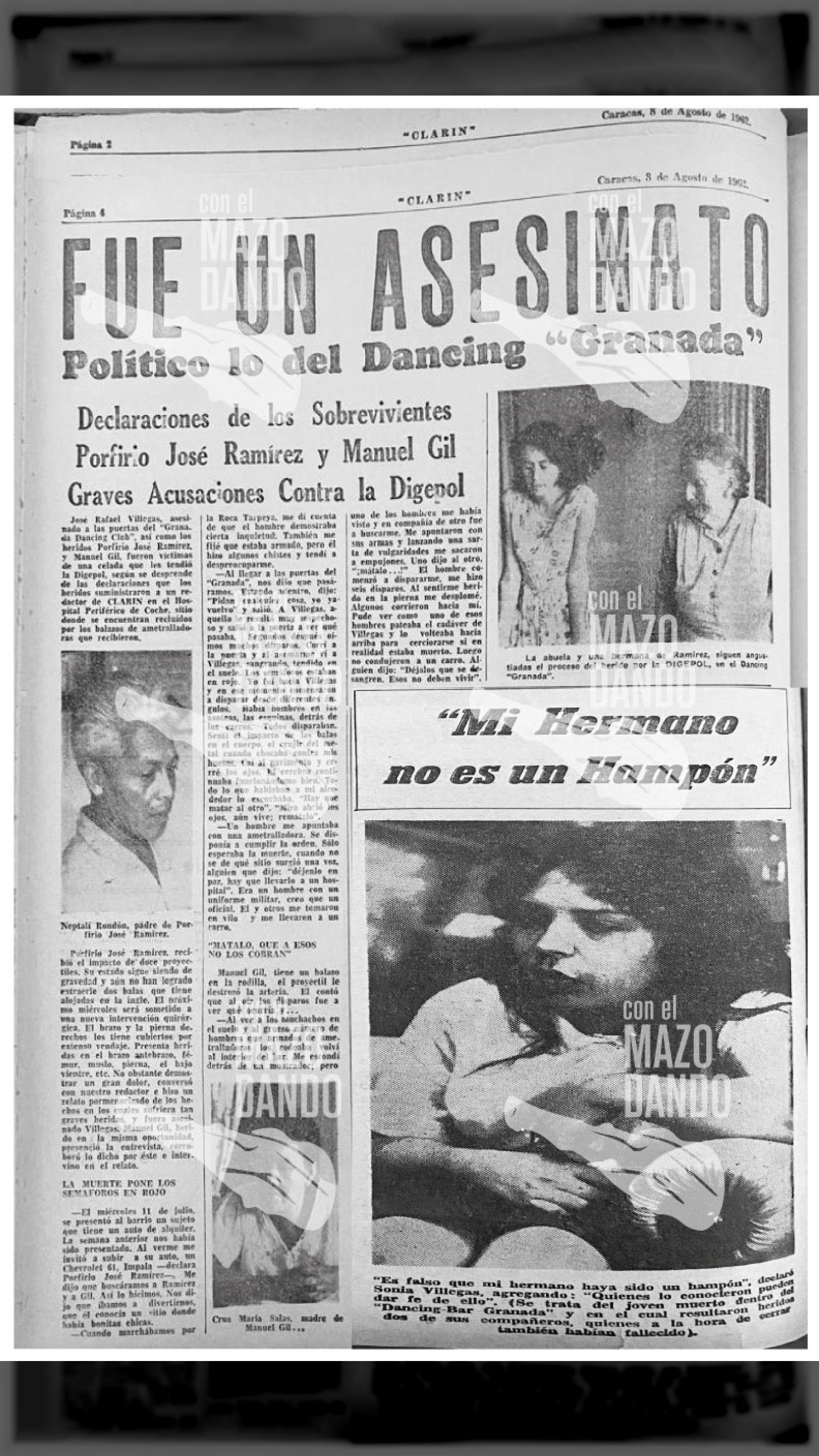 MUERE ACRIBILLADO POR LA DIGEPOL JOSÉ RAFAEL VILLEGAS