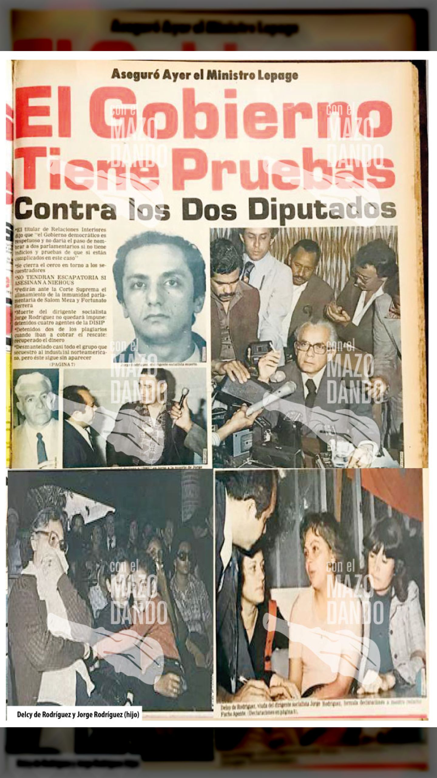 JORGE RODRÍGUEZ MUERE BRUTALMENTE TORTURADO EN LA DISIP