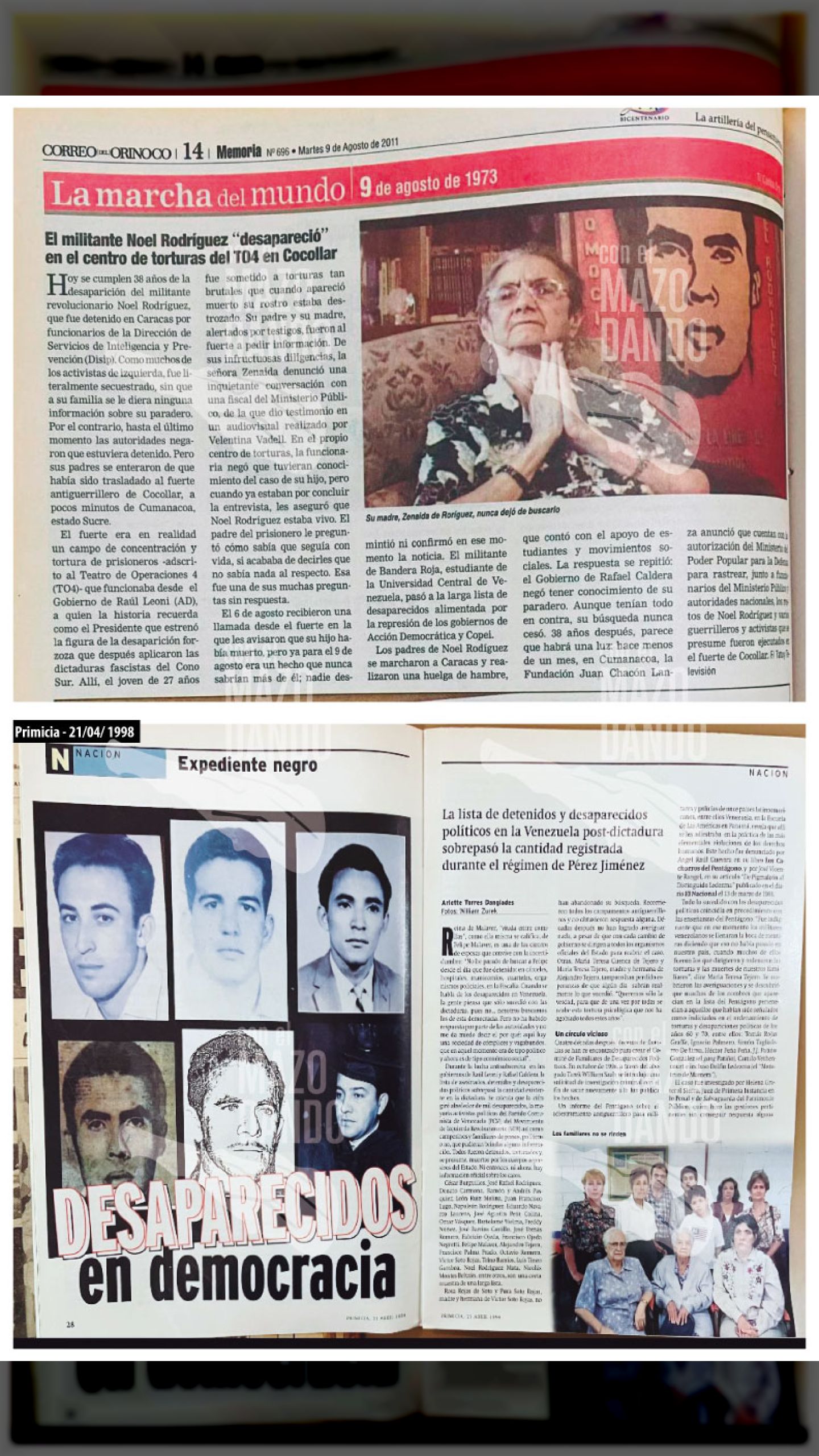 HACE 52 AÑOS DE LA DESAPARICIÓN FORZADA DE NOEL RODRÍGUEZ MATA