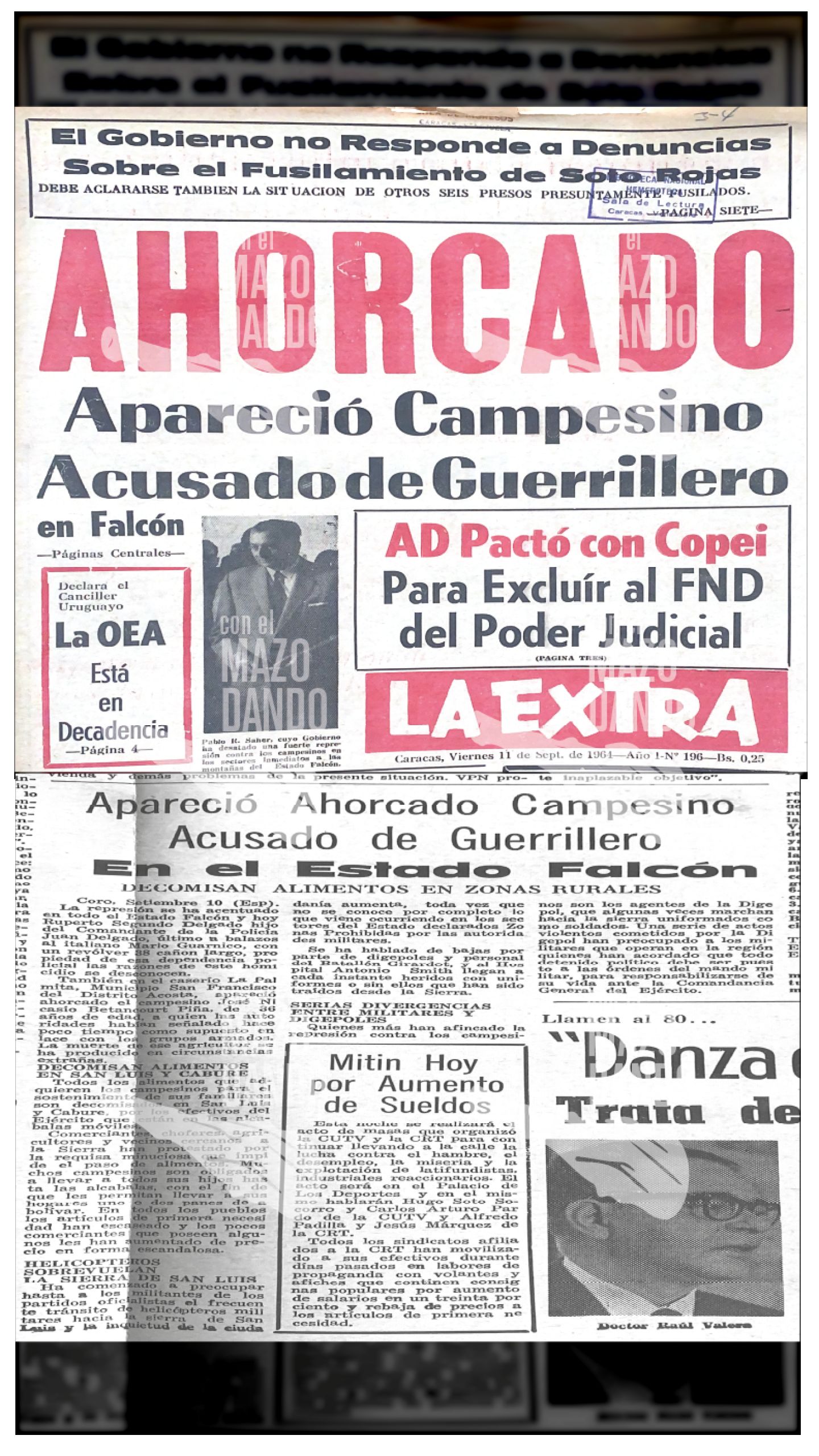 JOSÉ NICASIO BETANCOURT PIÑA - ASESINADO POR LOS CUERPOS REPRESIVOS DEL GOBIERNO DE RAÚL LEONI