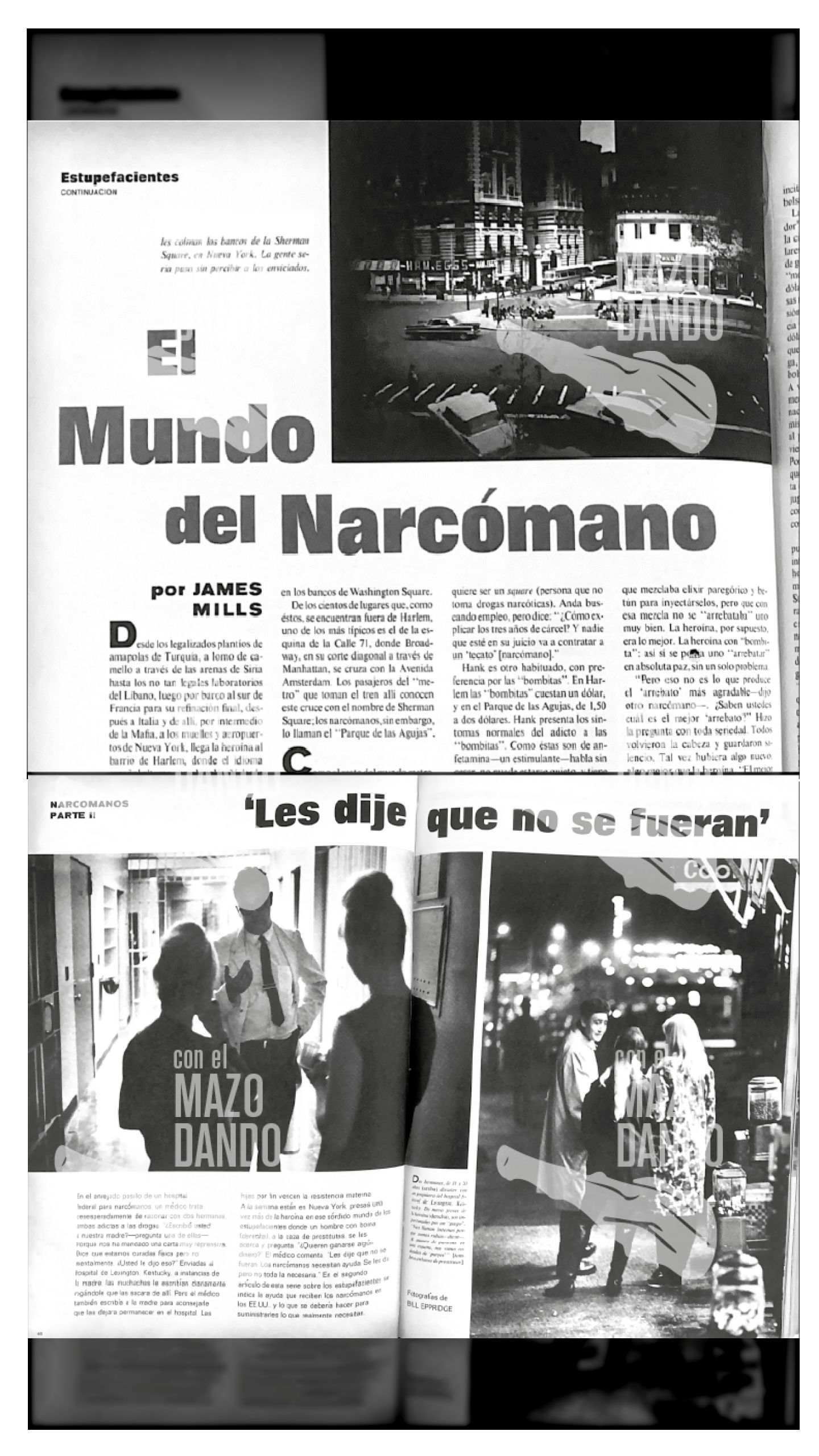 MAYO DE 1965 - HACE 60 AÑOS - TORRENTES DE HEROÍNA CIRCULAN POR LAS CALLES DE NUEVA YORK Y OTRAS CIUDADES DE LOS EEUU