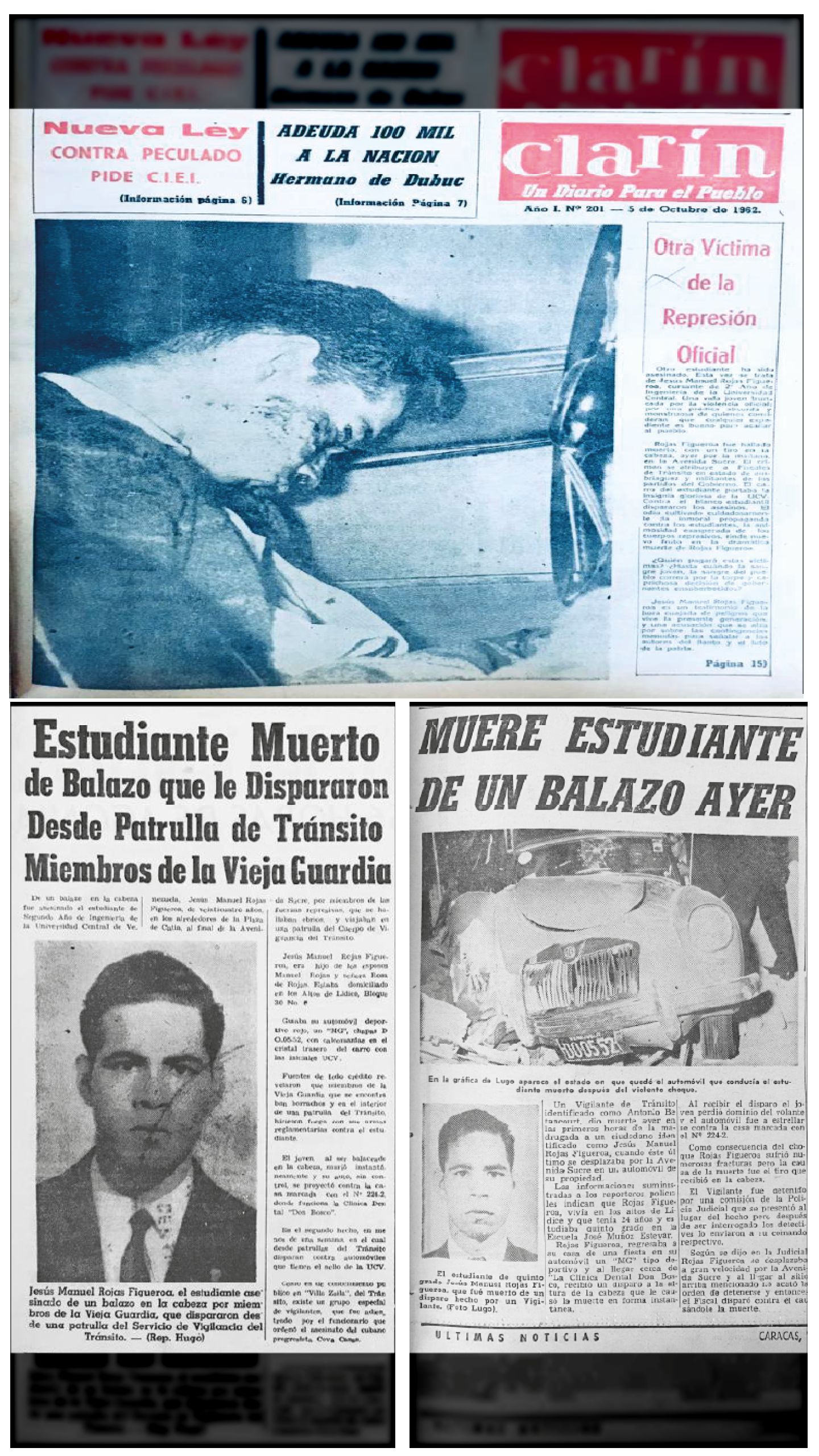 Otra Víctima de la Represión Oficial: JESÚS MANUEL ROJAS FIGUEROA