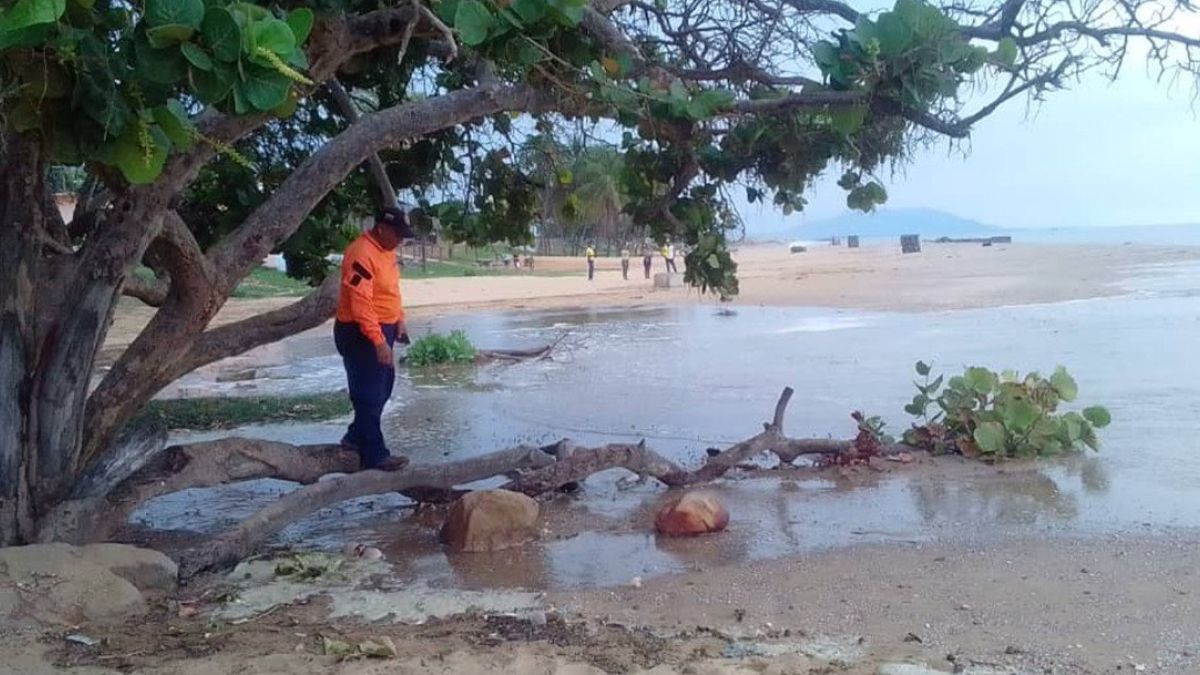 El balneario estaba cerrado por mar de leva