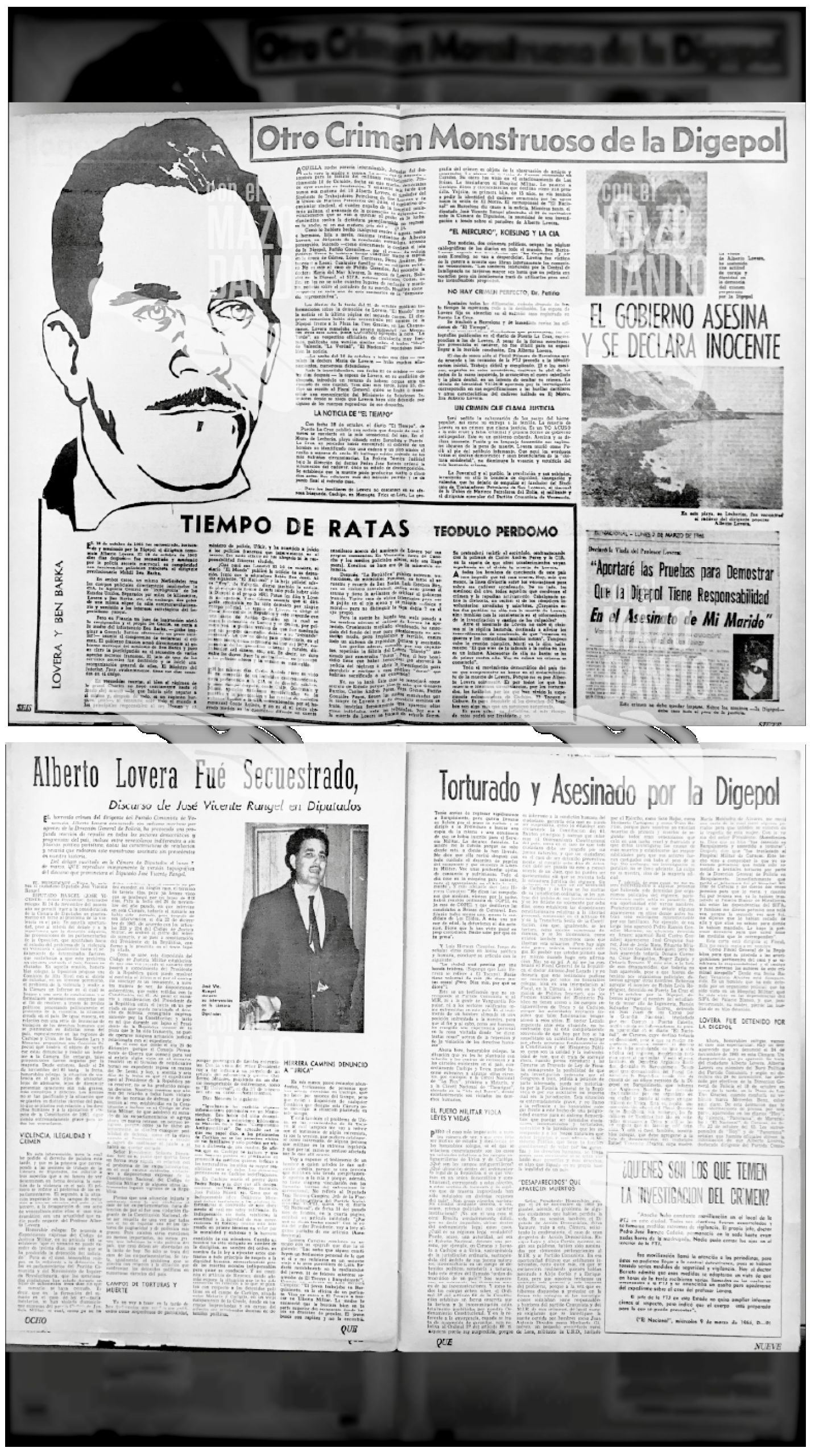 HACE 60 AÑOS FUE DETENIDO EL PROFESOR ALBERTO LOVERA