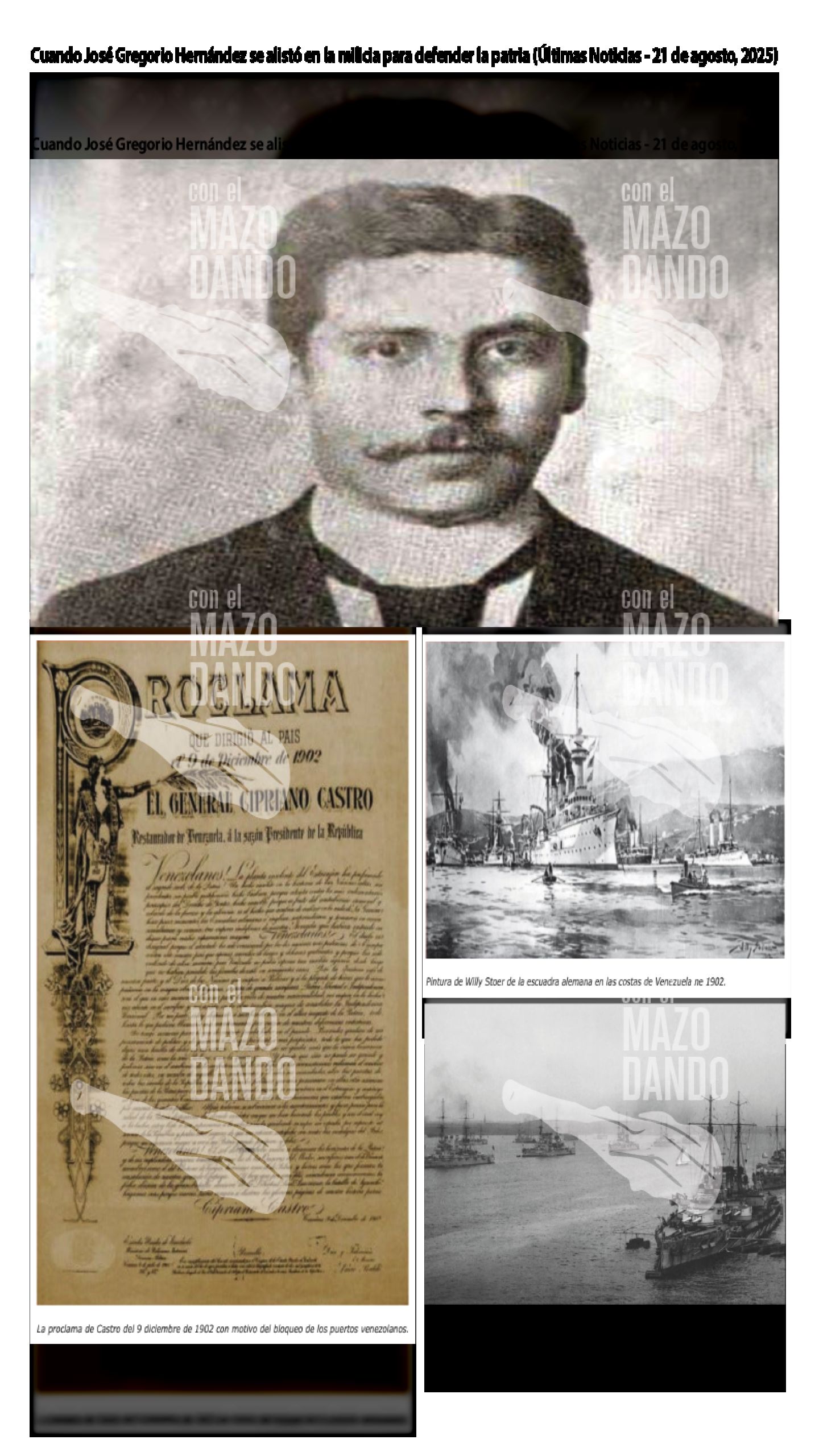 Cuando José Gregorio Hernández se alistó en la milicia para defender la Patria