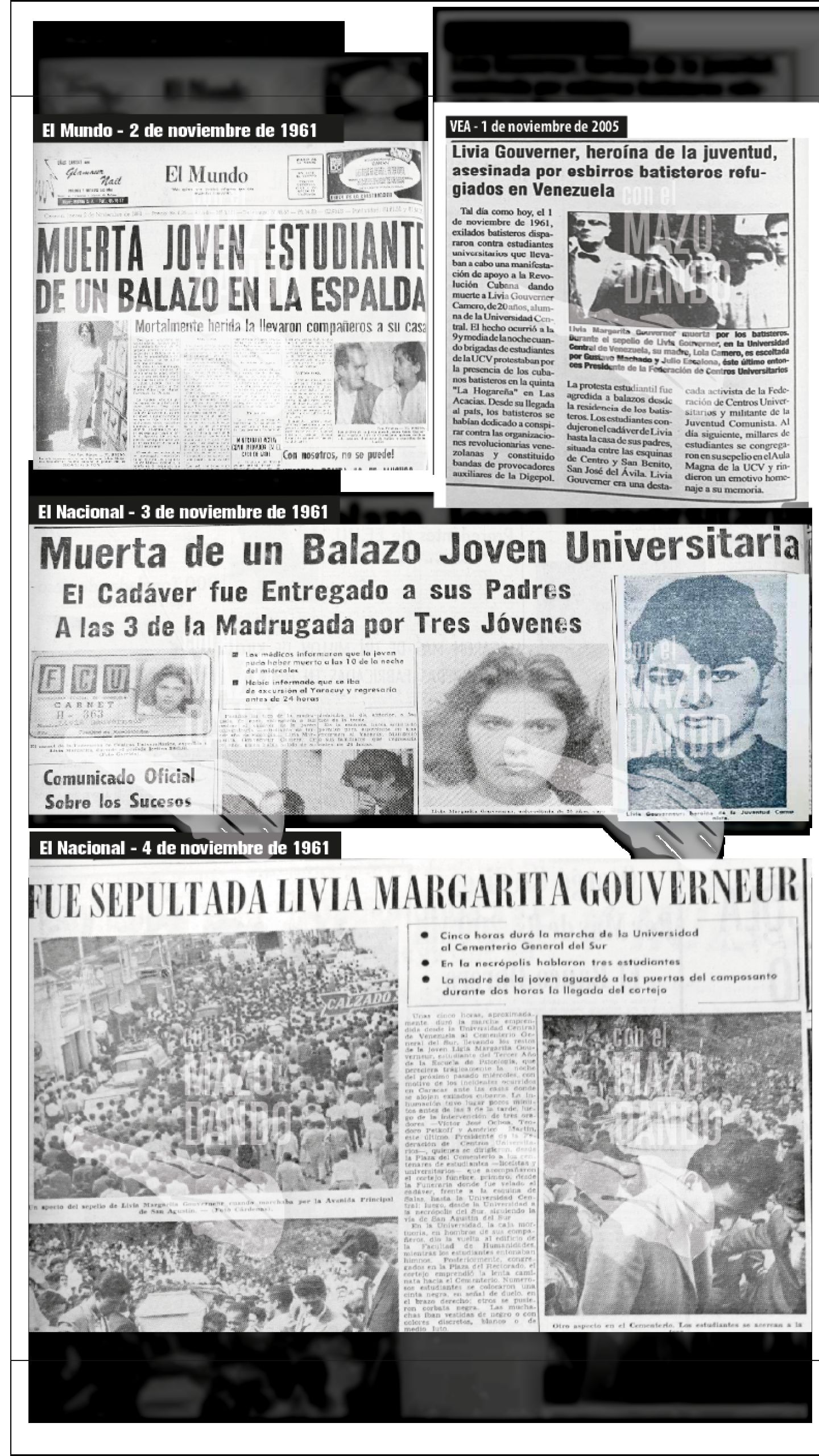 ASESINADA LIVIA GOUVERNEUR “LA VIRGEN ROJA DE LOS ESTUDIANTES” MUERTA DE UN BALAZO EN LA ESPALDA