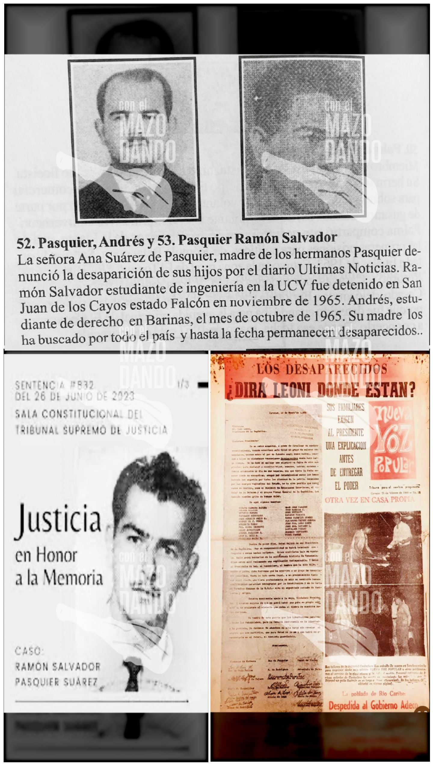 HACE 60 AÑOS FUE DESAPARECIDO RAMÓN SALVADOR PASQUIER SUÁREZ