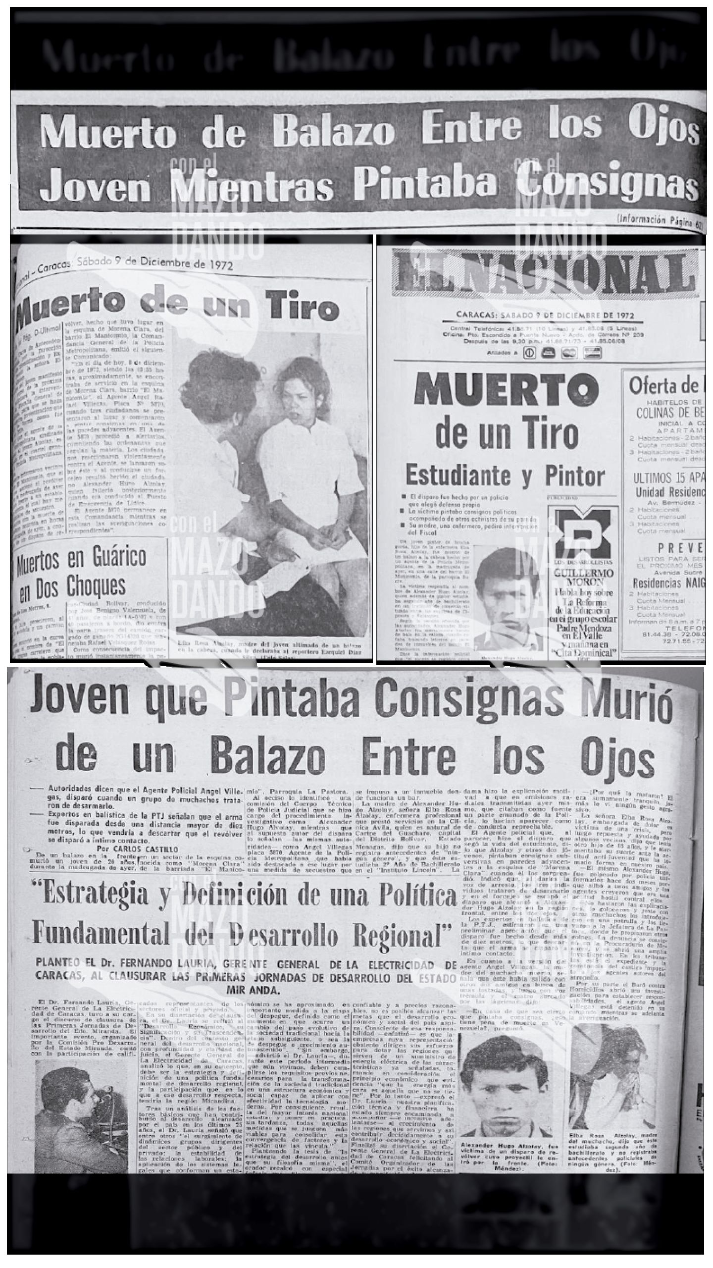 SON ASESINADOS HUGO ALEXANDER ALZOLAY Y MANUEL SALVADOR GARCÍA