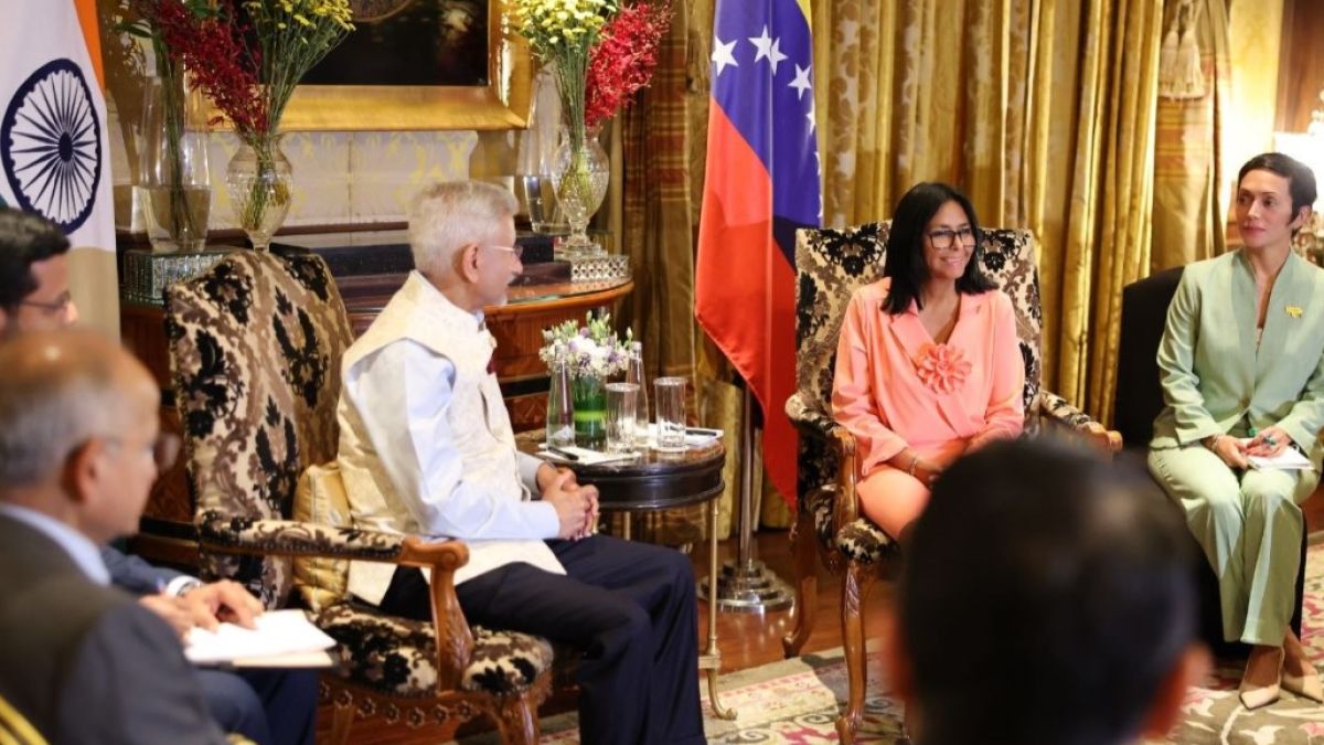 President (E) Delcy Rodríguez held a meeting with Foreign Minister of India Subrahmanyam Jaishankar