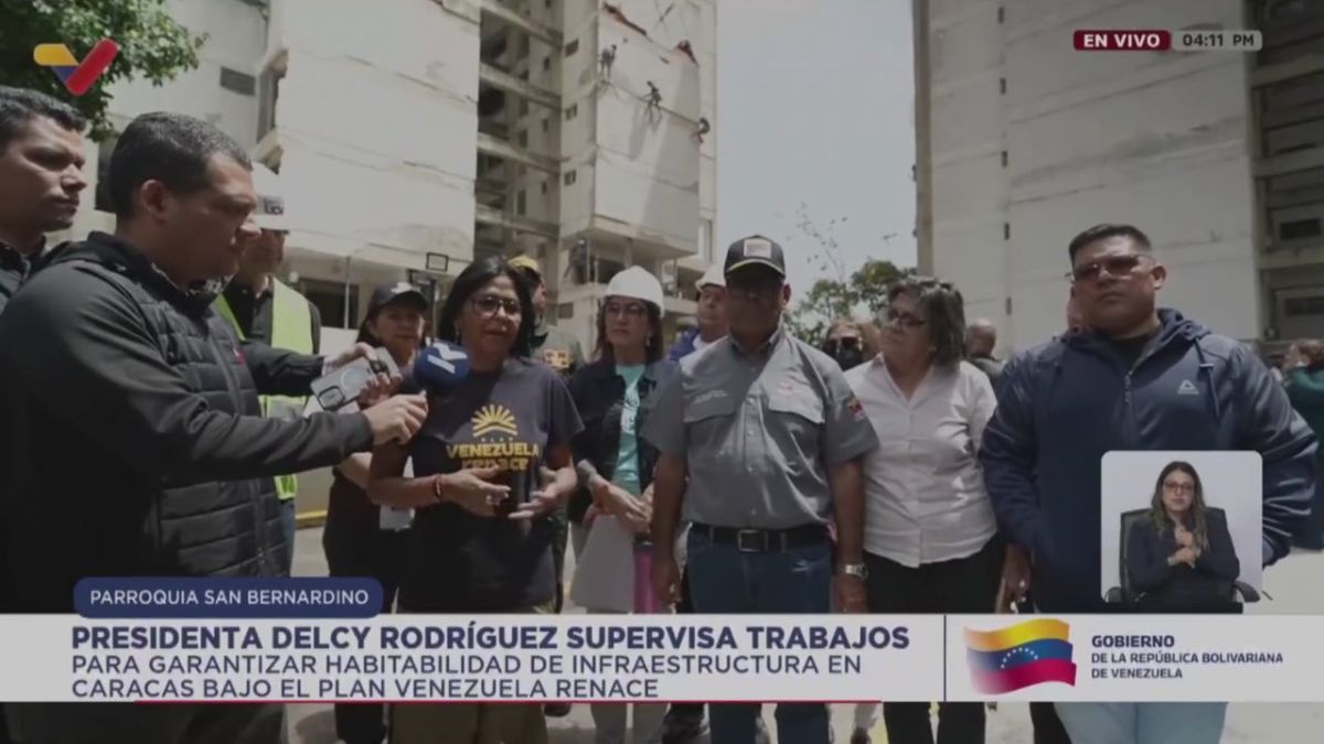 President (E) inspected rehabilitation works of the Venezuela Renace Plan in San Bernardino