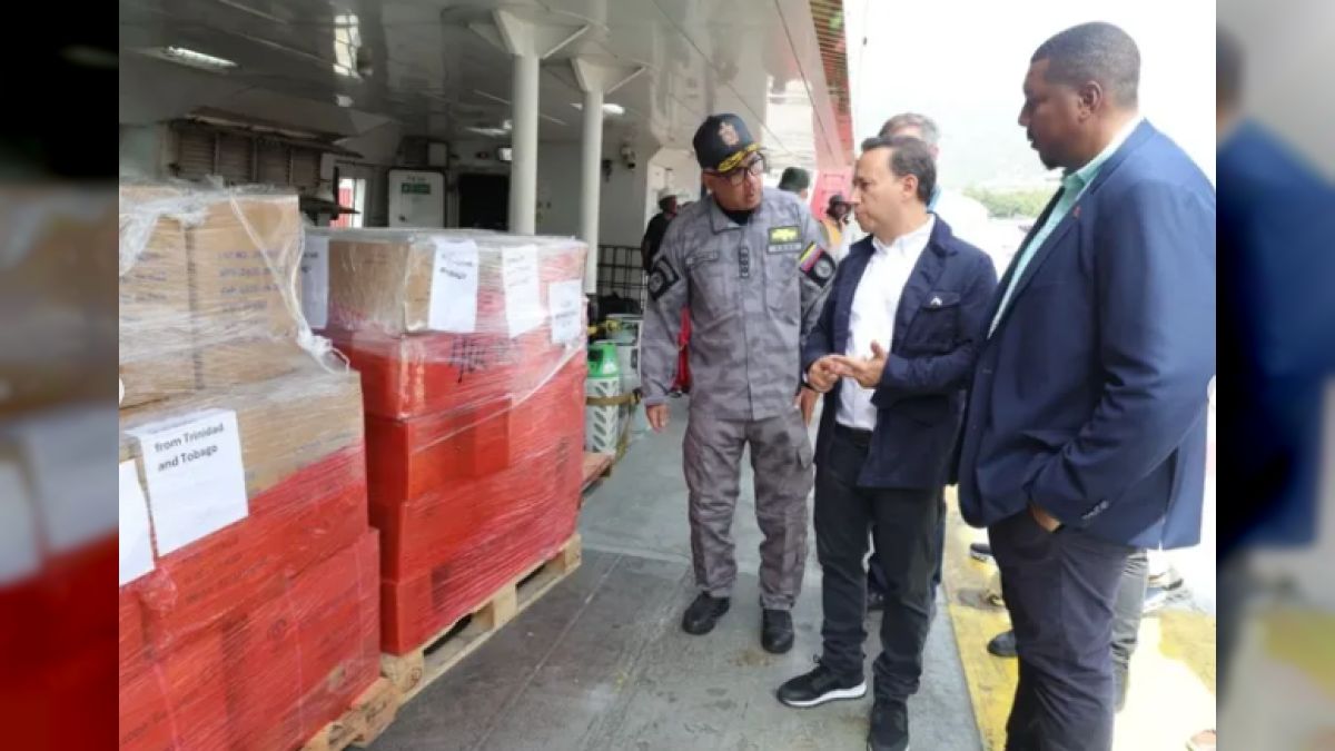 Venezuela received a new shipment of more than 300 tons of humanitarian aid from Trinidad and Tobago