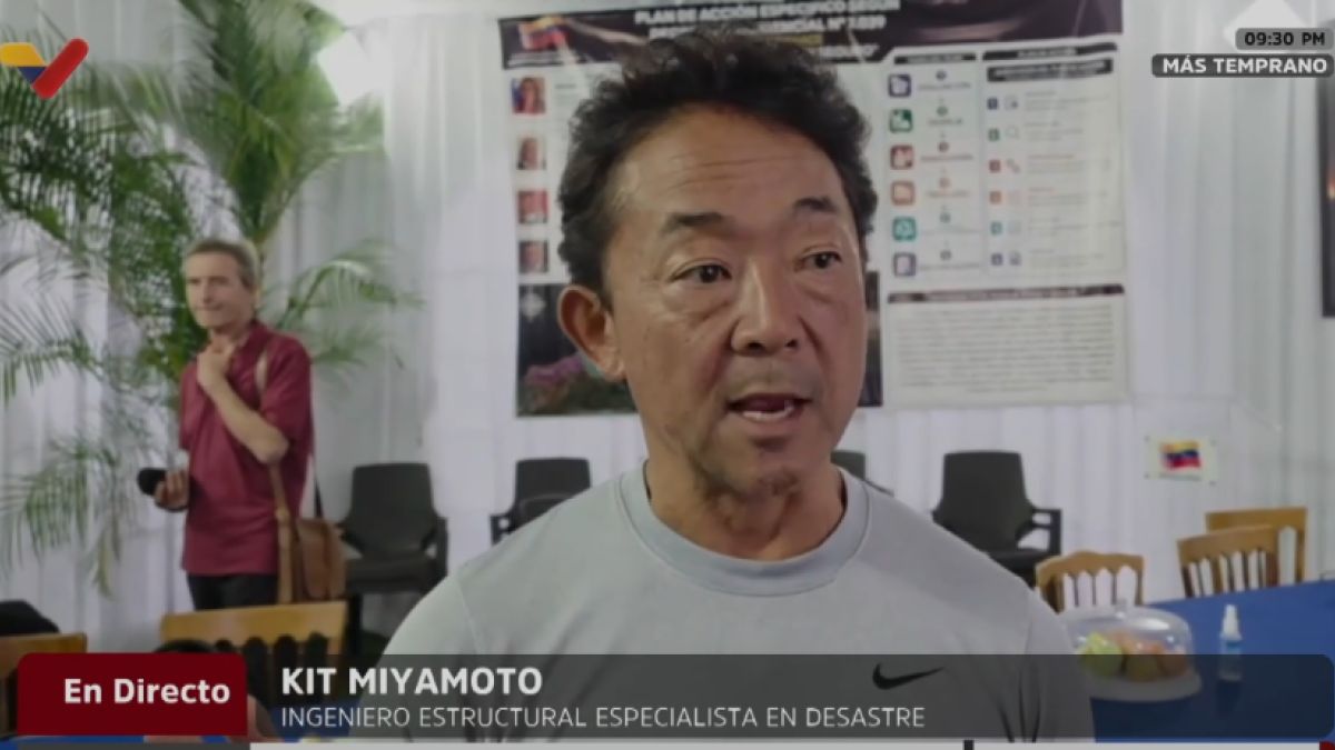 Japanese specialist Kit Miyamoto: Venezuela's double earthquake is the third most catastrophic tragedy in the world