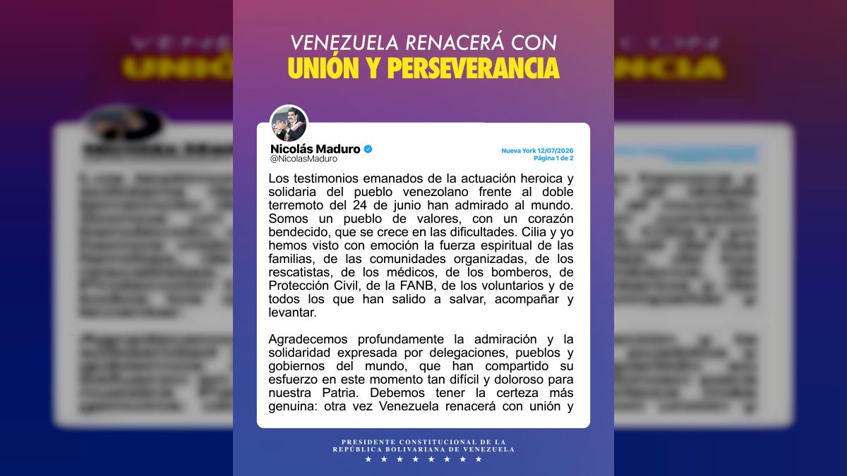 President Maduro: The Venezuelan people have a blessed heart that grows in difficulties