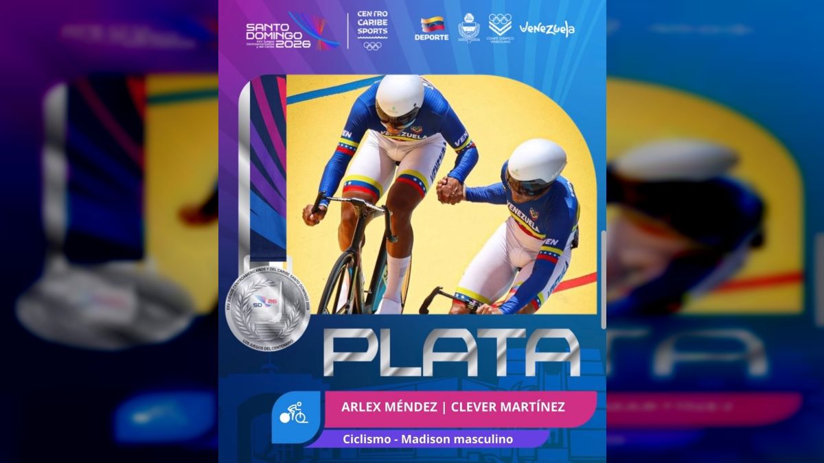 Arlex Méndez and Clever Martínez won the silver medal in Madison Men's at the Central American Games