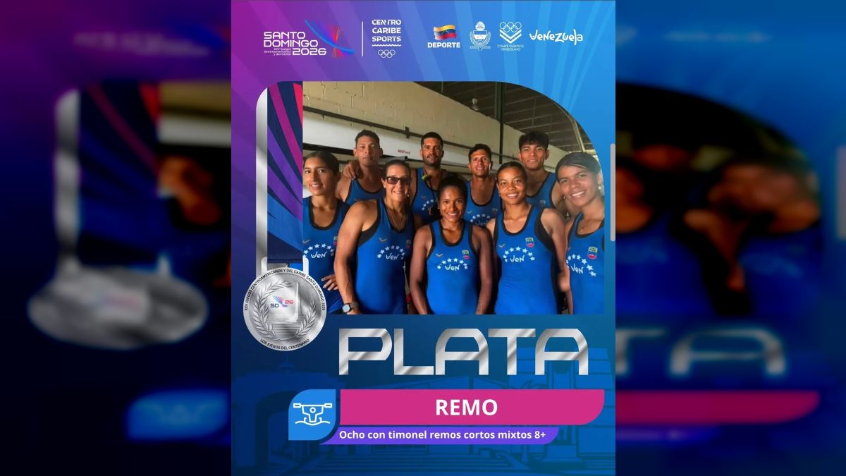 Venezuelan rowing won silver medal in the round of eight with helmsman mixed short rowing