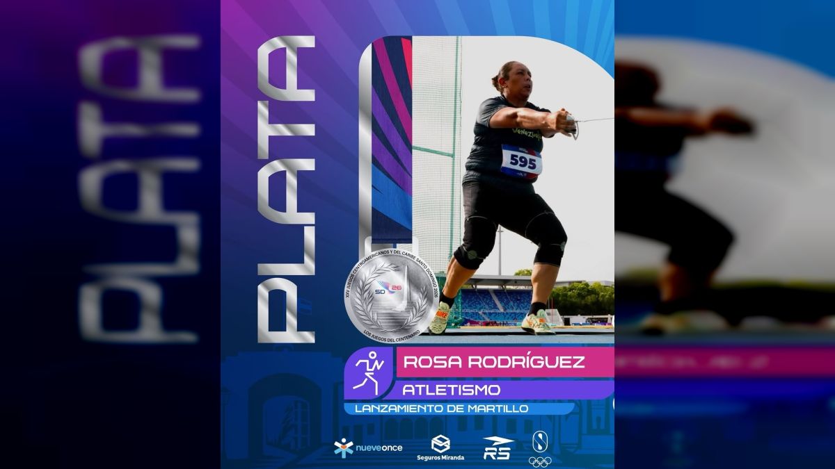 Rosa Rodríguez won the silver one in Hammer Throw at the 2026 Central American Games