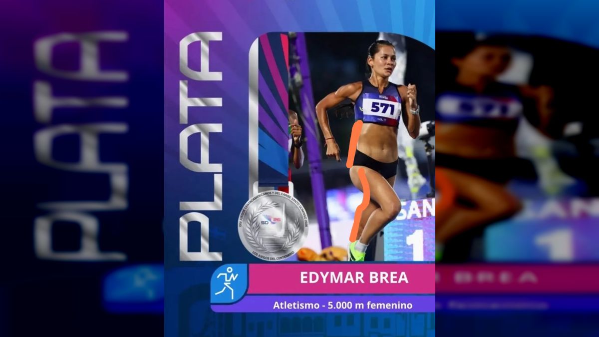 Edymar Brea won silver in the 5,000 meters flat at the Central American Games