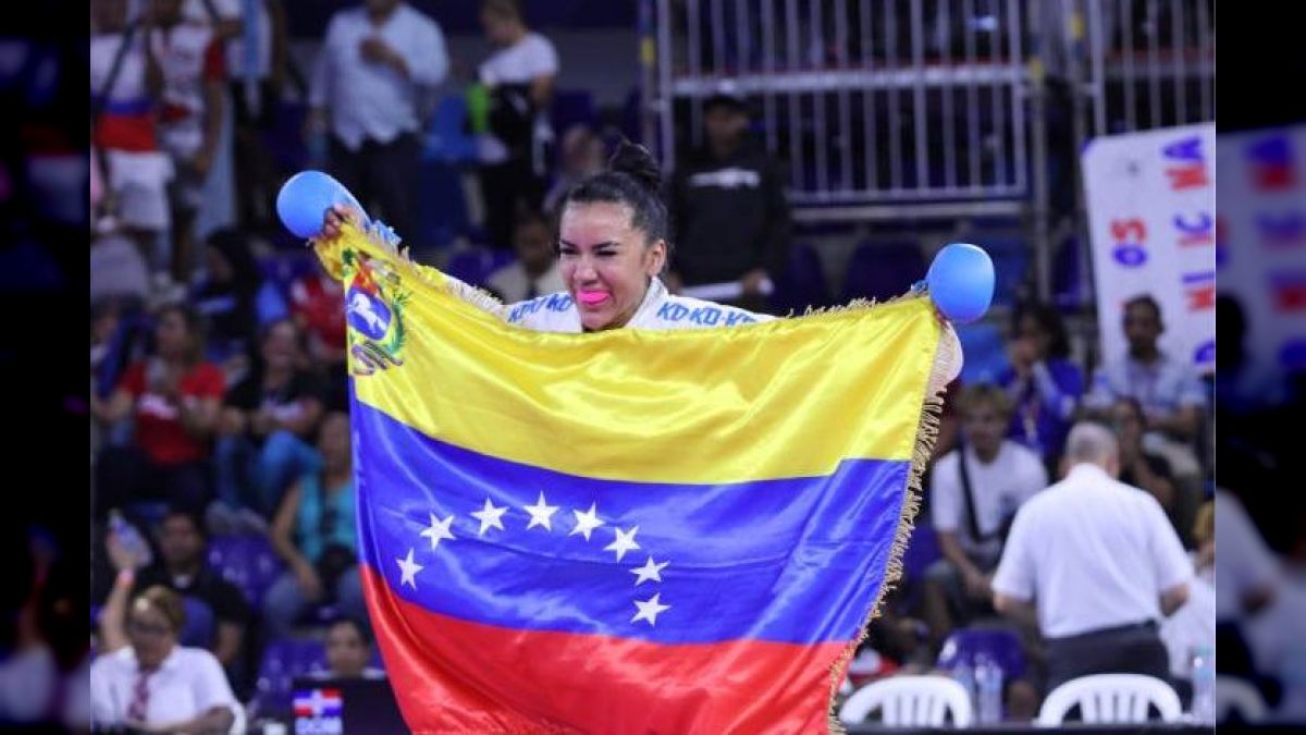 Yorgelis Salazar won the gold medal in the -50 kg category at the Central American Games