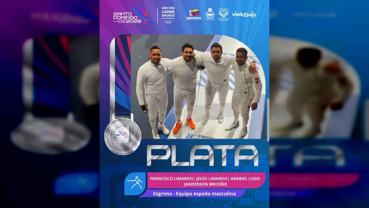 Venezuelan fencing in the men's sword category won silver at the Central American Games