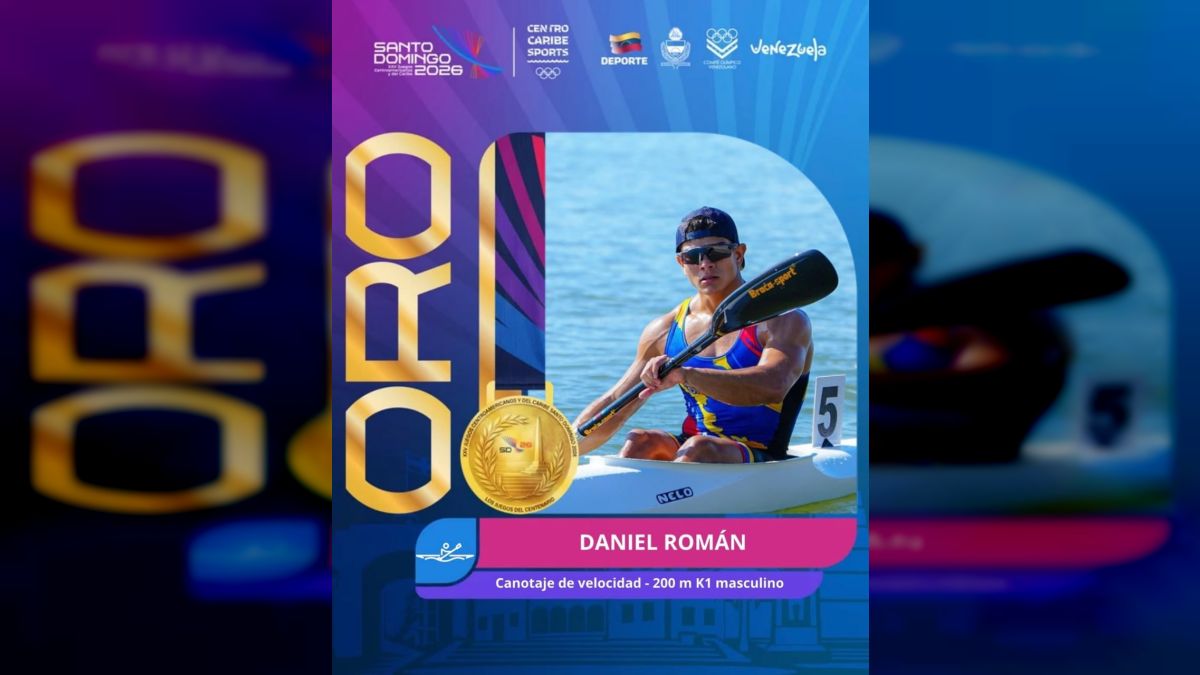 Daniel Román is crowned champion in K1 200m and wins another gold for Venezuela in Santo Domingo 2026