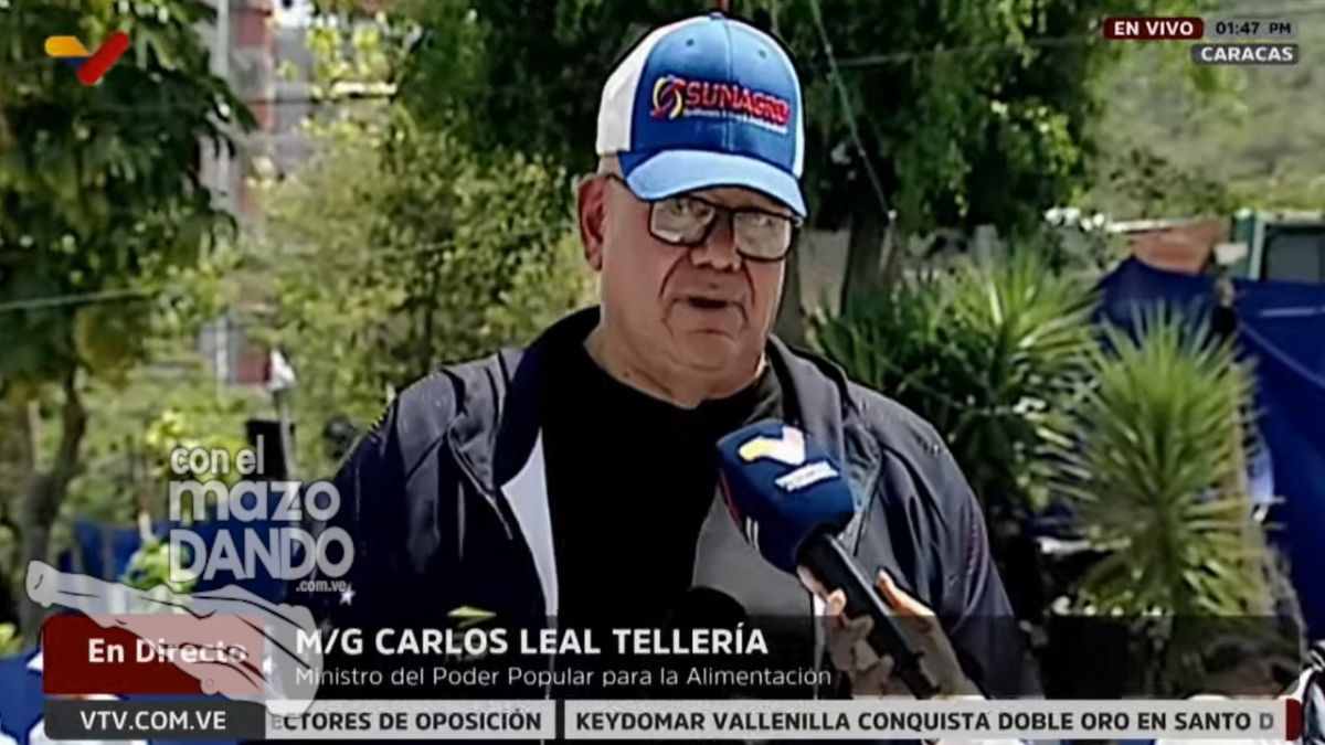 Minister Leal Tellería: More than 20,000 tons of food will be distributed this weekend nationwide