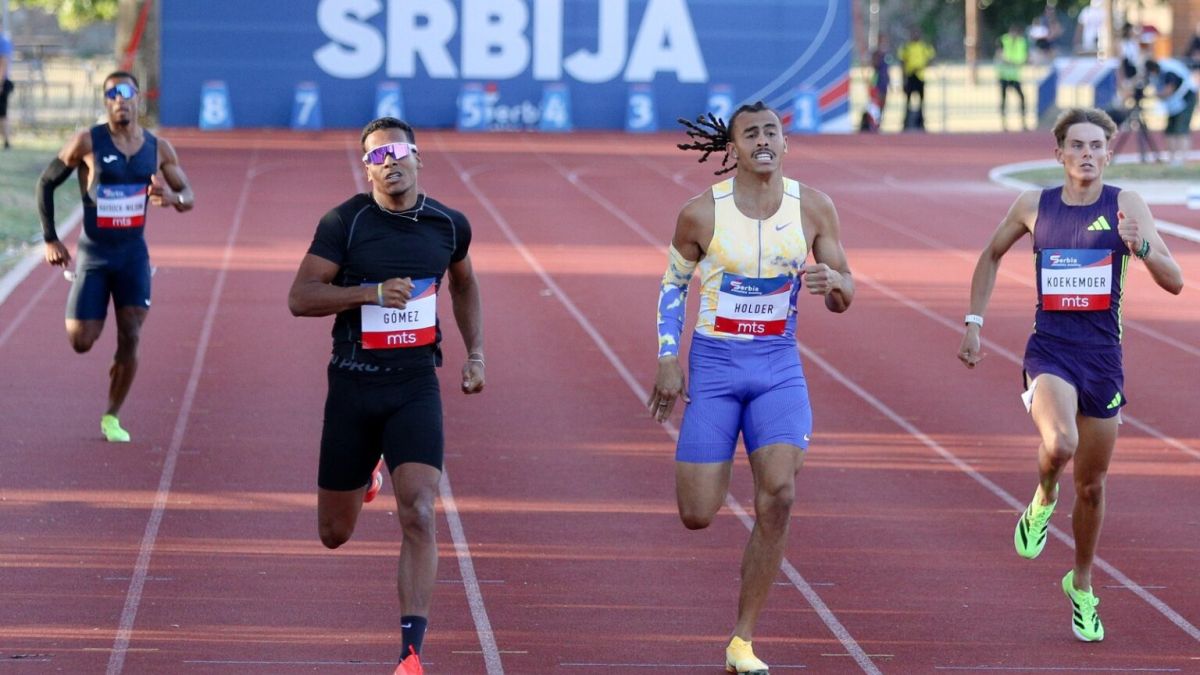 Venezuelan sprinter Javier Gómez set a new national record in the Serbian Grand Prix