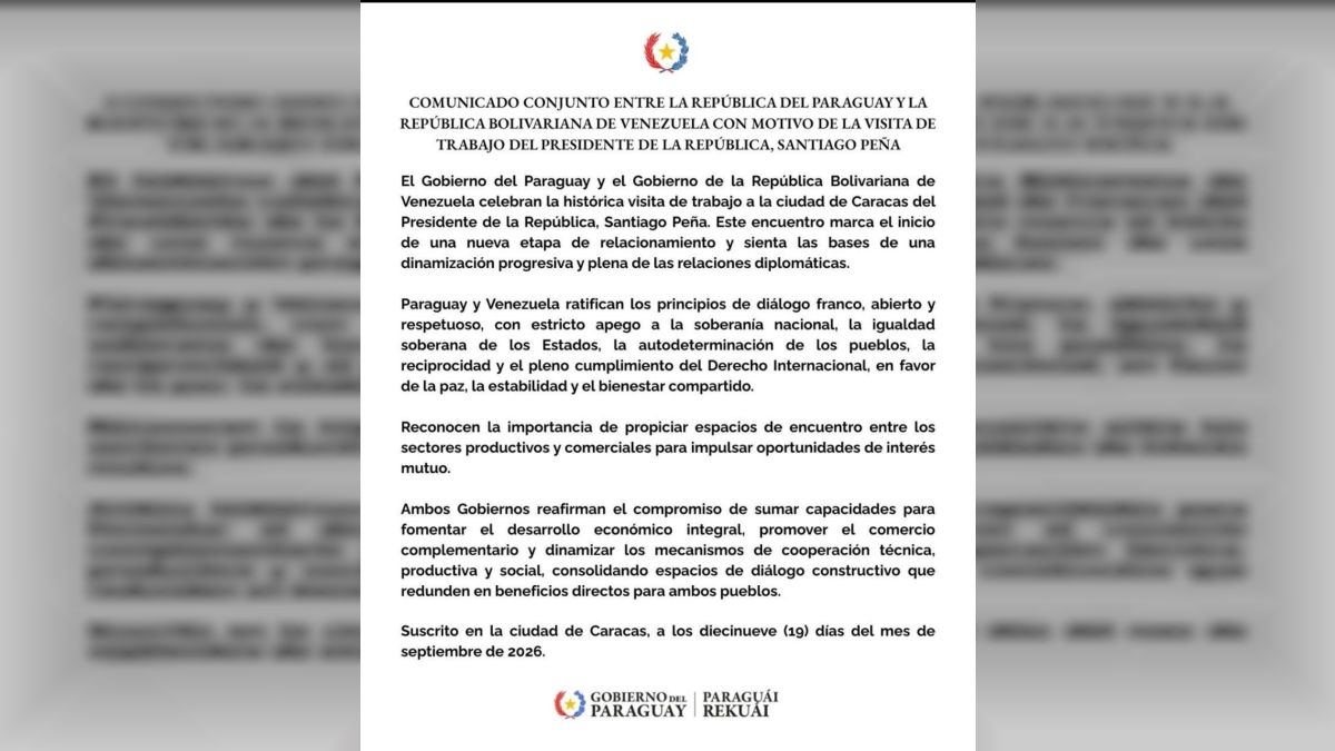 Venezuela and Paraguay begin a new phase in their diplomatic relations (+press release)