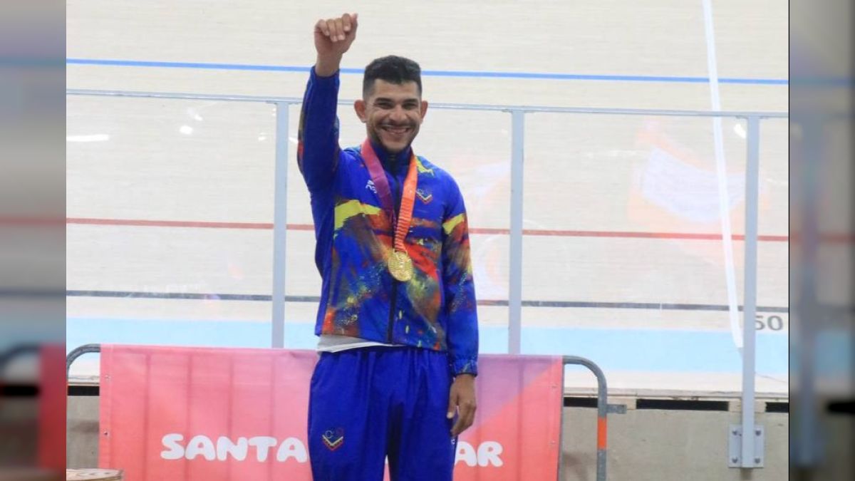 Leangel Linarez won the gold medal in the omnium at the South American Games