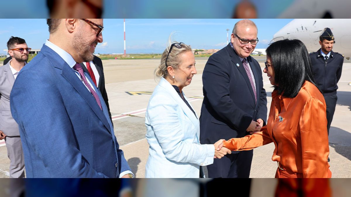 President Delcy Rodríguez arrived in Rome to participate in the FAO Global Forum