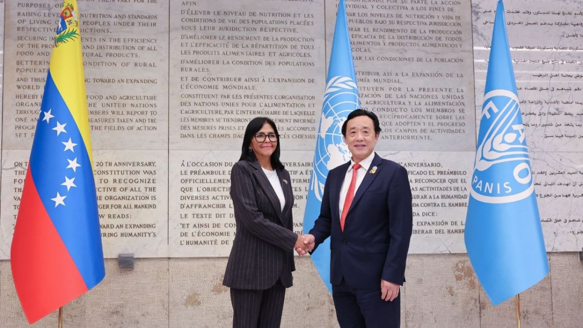 President Delcy Rodríguez brings Venezuela's progress in agricultural production to FAO
